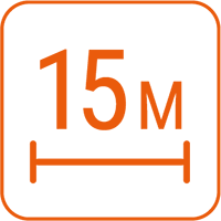 Значок расстояния обнаружения 15 метров