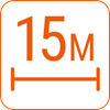 Значок расстояния обнаружения 15 метров