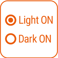 Иконка переключения режимов Light ON/Dark ON с помощью контрольной линии