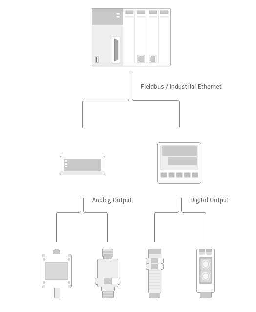 Fieldbus / Промышленный Ethernet, Аналоговый выход, Цифровой выход
